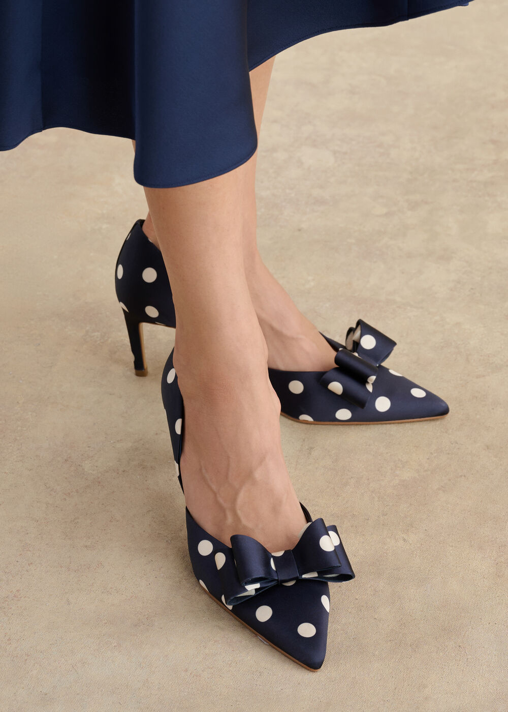 Elva Bow Spot Courts, Midnight Ivory, hi-res