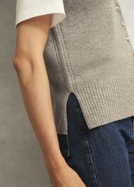 Maya Knitted Tank Top, Fawn Marl, hi-res