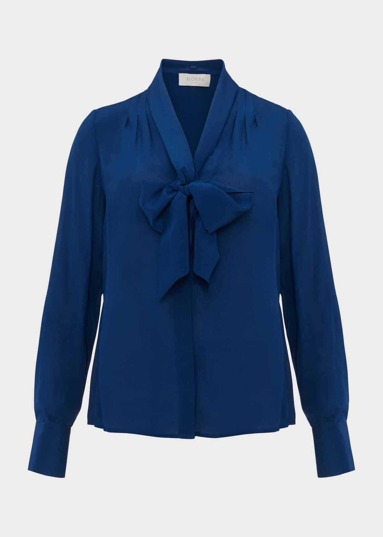 Macey Silk Blouse, Steel Blue, hi-res