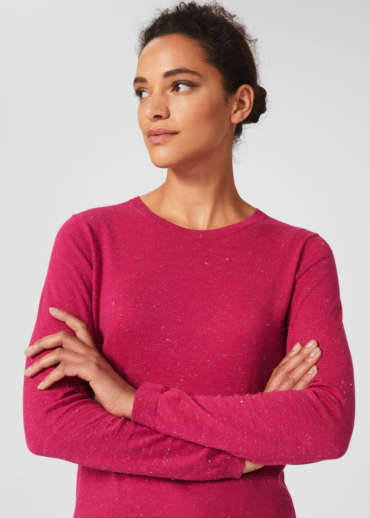 Penny Sparkle Sweater, Pink Silver, hi-res