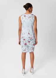 Fiona Floral Shift Dress, Pale Blue Multi, hi-res