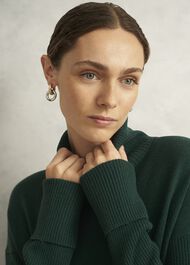 Green Ava Knitted Sweater Dress, Ponderosa Green, hi-res