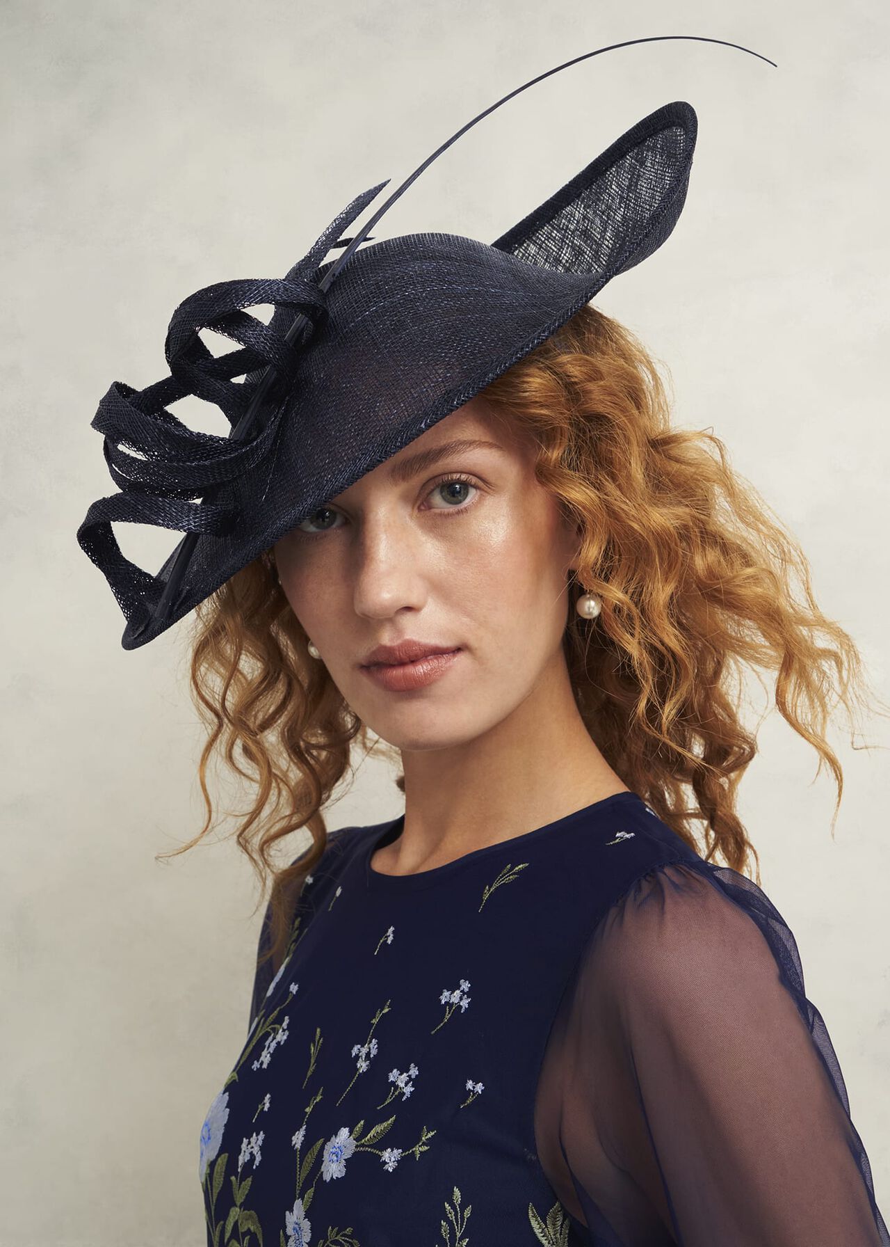 Melanie Fascinator, Midnight, hi-res