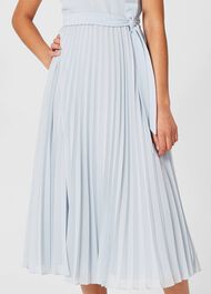 Blythe Pleated Fit And Flare Dress, Celeste Blue, hi-res