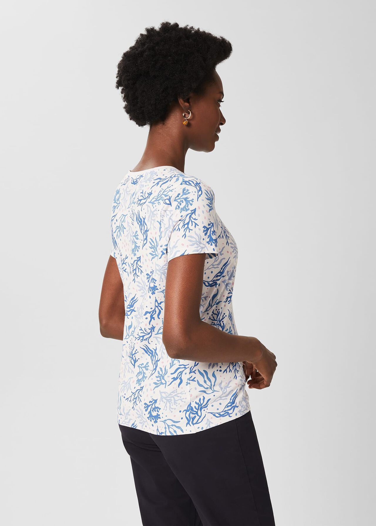 Pixie Printed T-Shirt, White Blue, hi-res