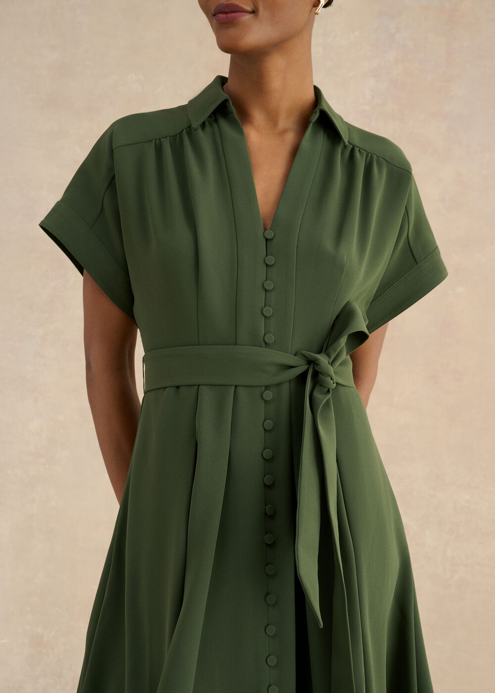 Woodall Dress, Olive Green, hi-res