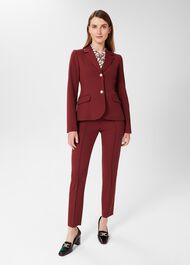 Melody Twill Jacket, Deep Vermillion, hi-res