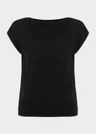 Leona Knitted Top With Wool, Black, hi-res