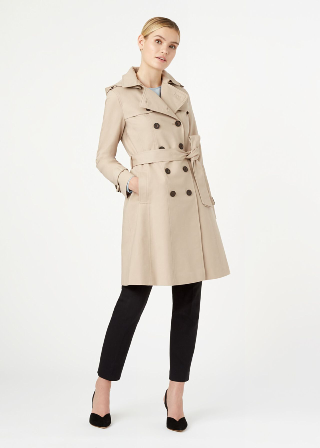 Saffie Water Resistant Trench Coat, Clay, hi-res