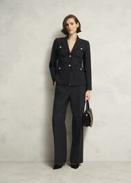 Highclere Wide Trousers, Black, hi-res
