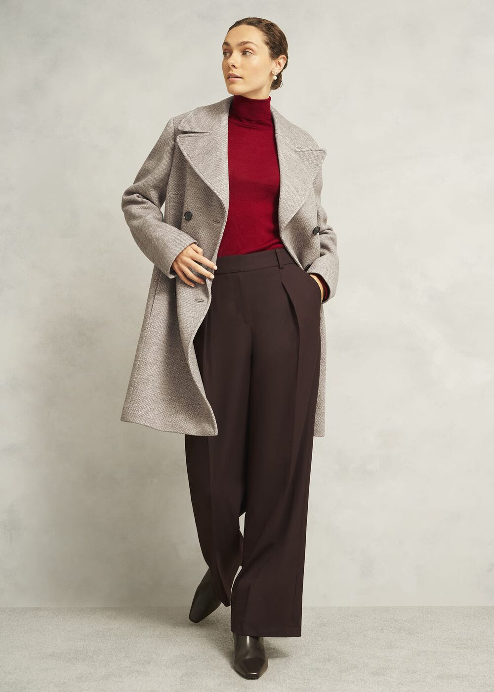 Janetta Wool Blend Coat, Neutral, hi-res