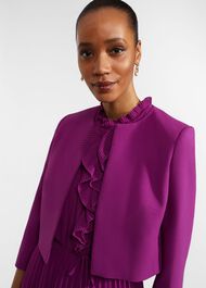 Elize Crepe Jacket, Magenta Purple, hi-res