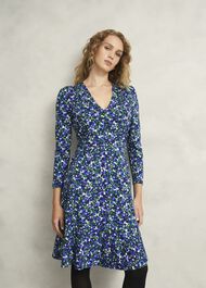 Petite Demi Jersey Dress, Green Multi, hi-res