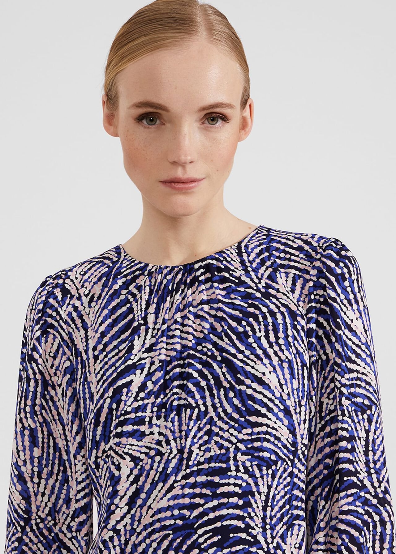 Petite Lilith Dress, Navy Blue Multi, hi-res