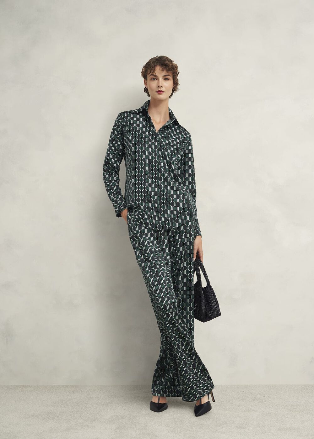 Finwell Satin Shirt, Multi, hi-res