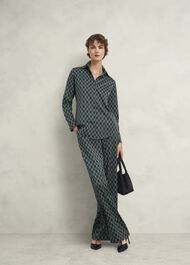 Finwell Satin Shirt, Multi, hi-res