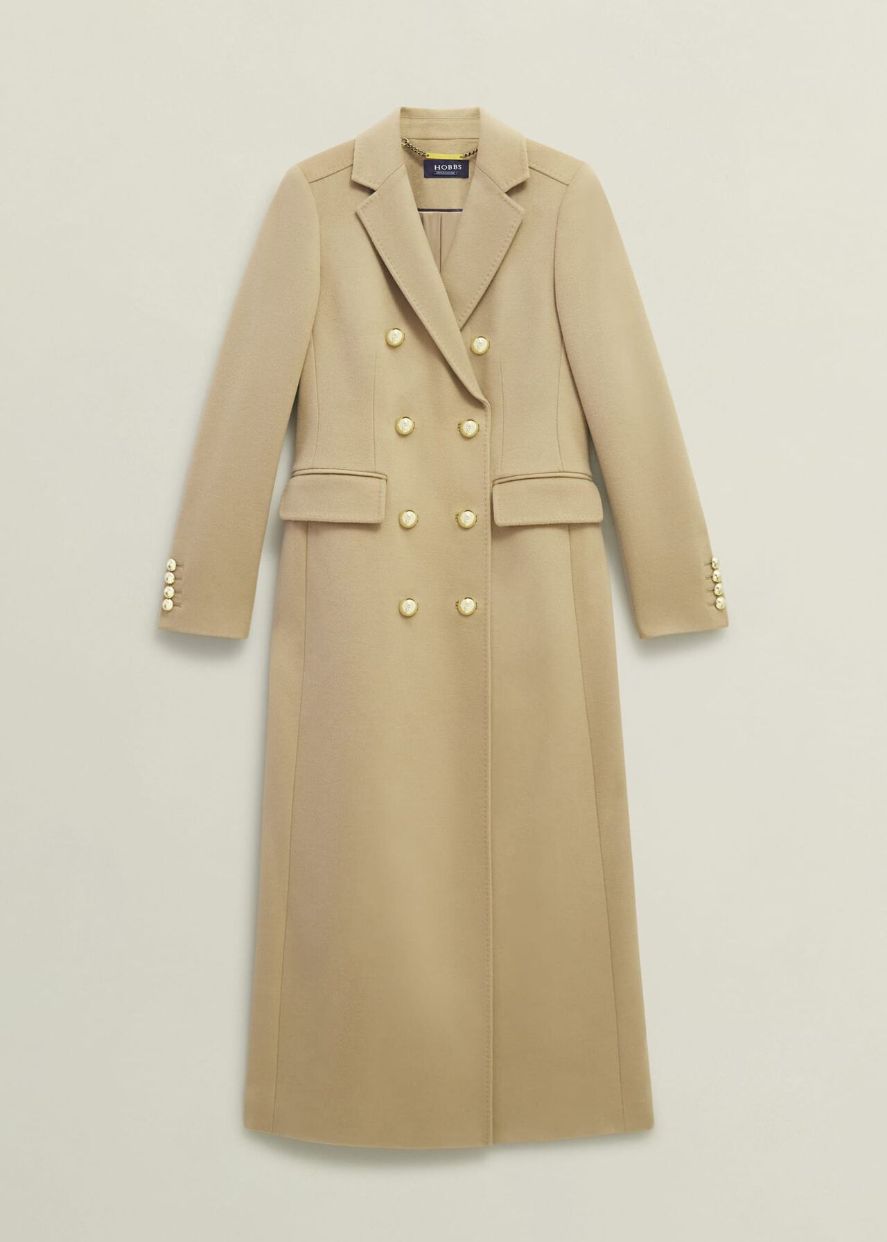 Navy Blue Double Breasted Wool Coat 3979