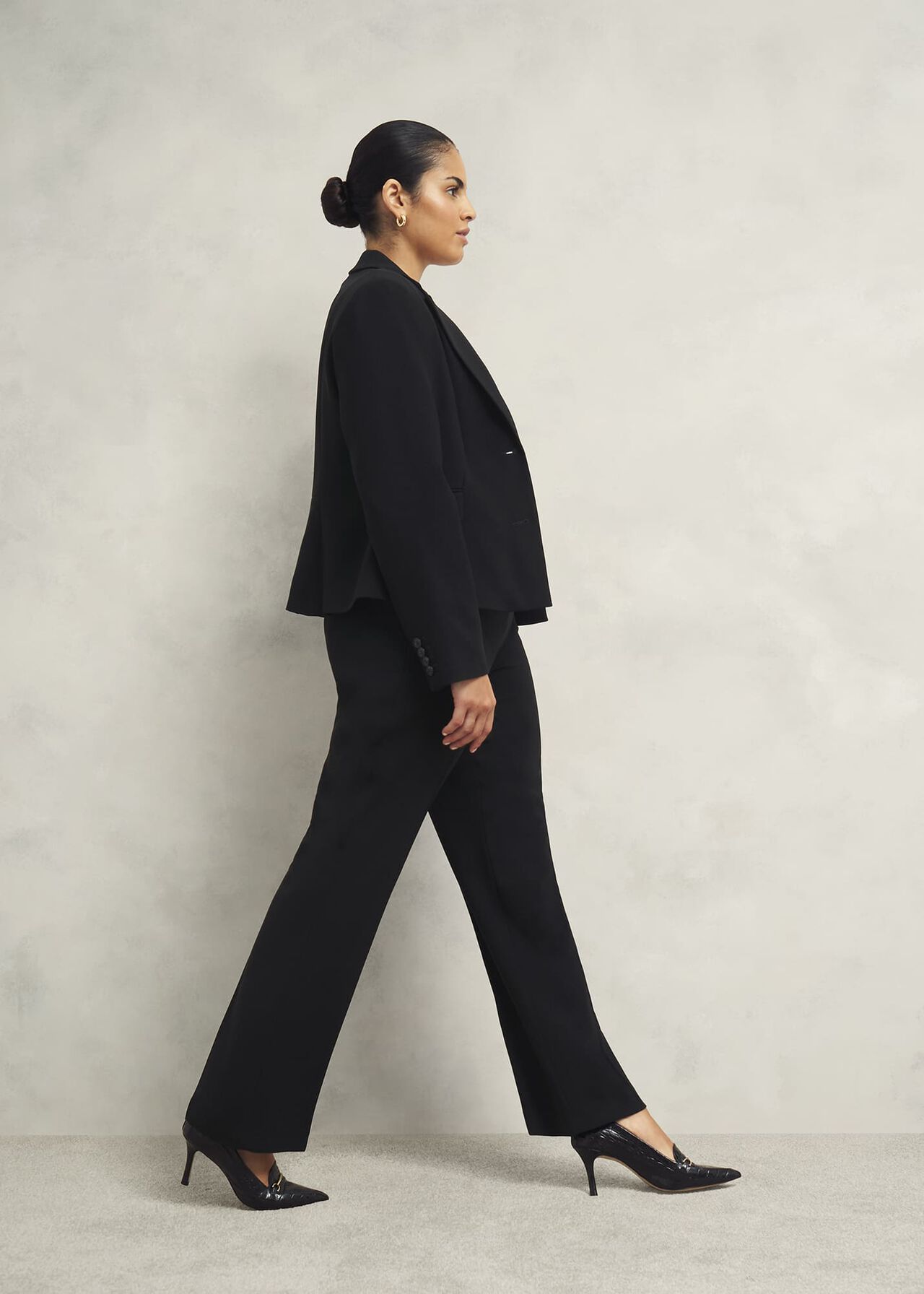 Maya Straight Trousers, Black, hi-res