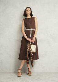 Meera Woven Leather Belt, Chalk Beige, hi-res