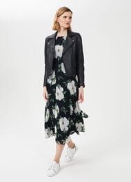 Carly Floral Dress, Navy Ivory, hi-res