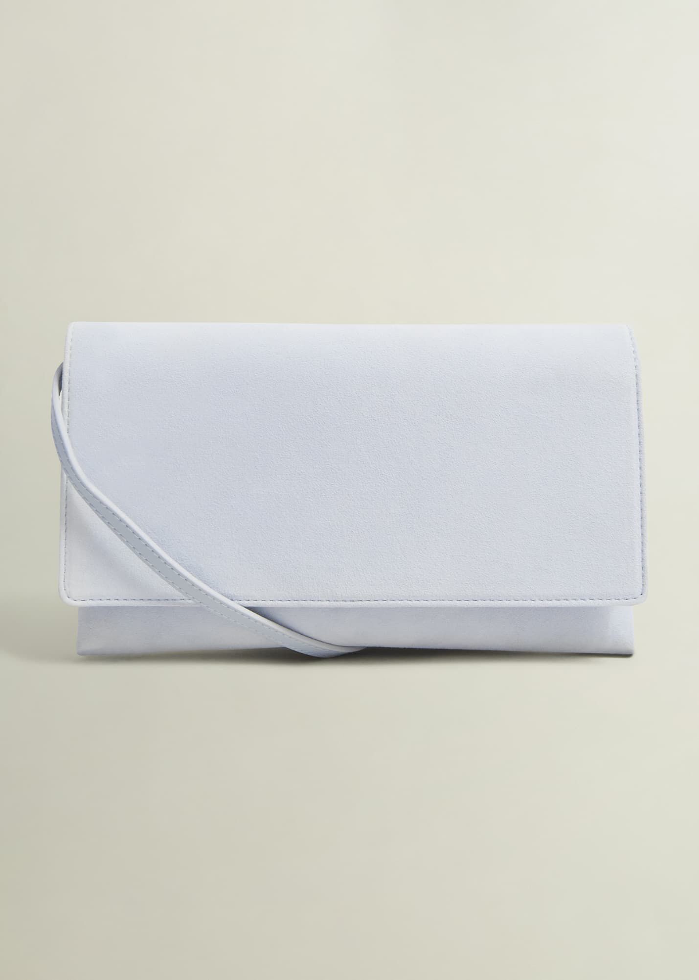 Pale blue suede clutch bag cheap