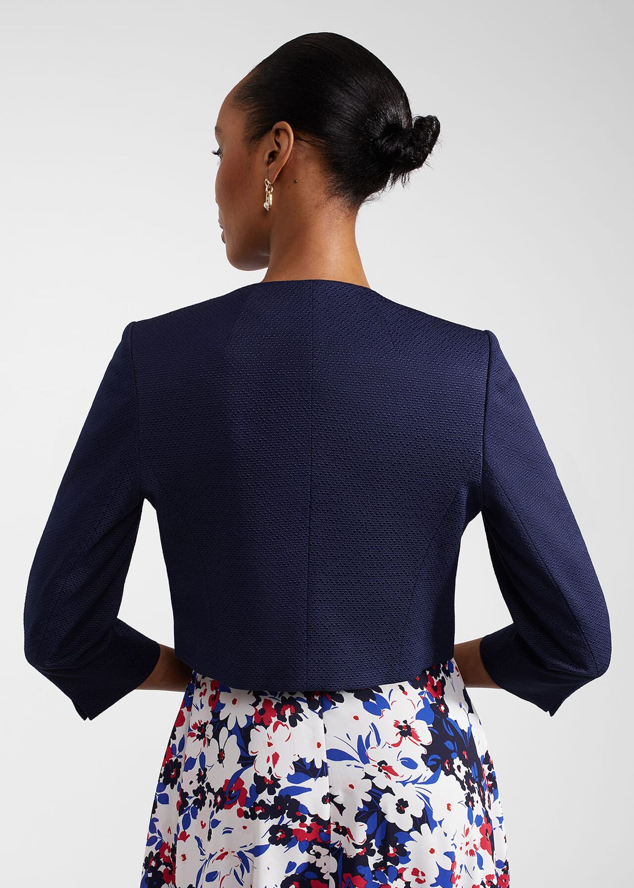 Elize Textured Jacket, Midnight Navy, hi-res