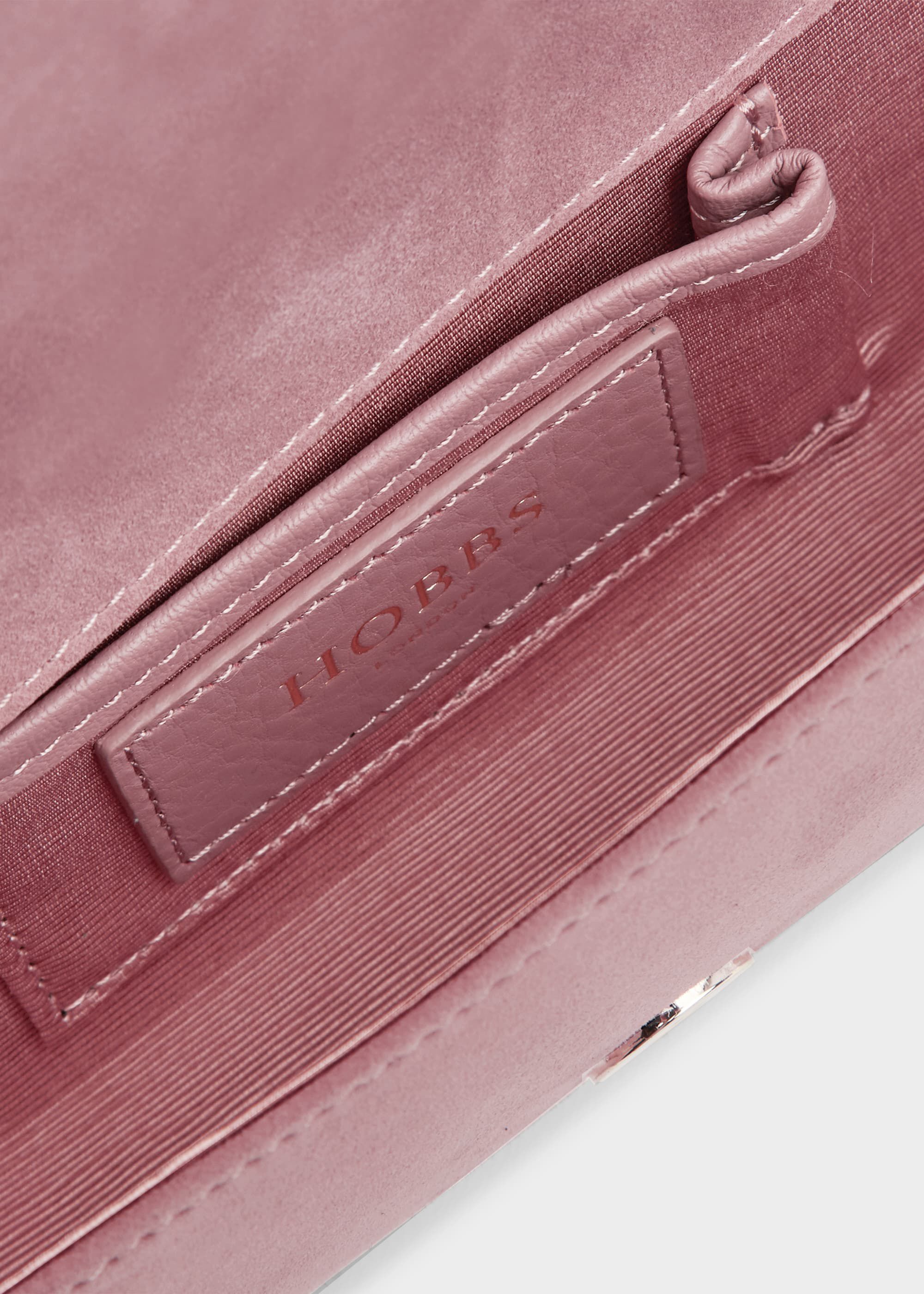 dusky pink clutch bag