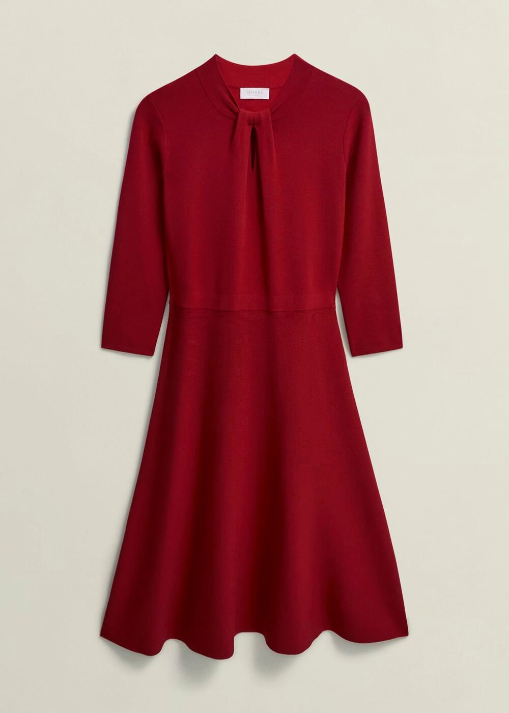 Petite Effie Knitted Dress, True Red, hi-res