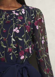 Emmy Embroidered Dress, Midnight Multi, hi-res