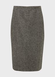 Daniella Wool Skirt, Black White, hi-res