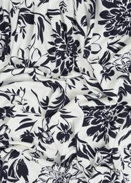 Jacqueline Print Top, Ivory Navy, hi-res