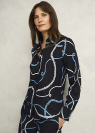 Raya Shirt, Navy Multi, hi-res