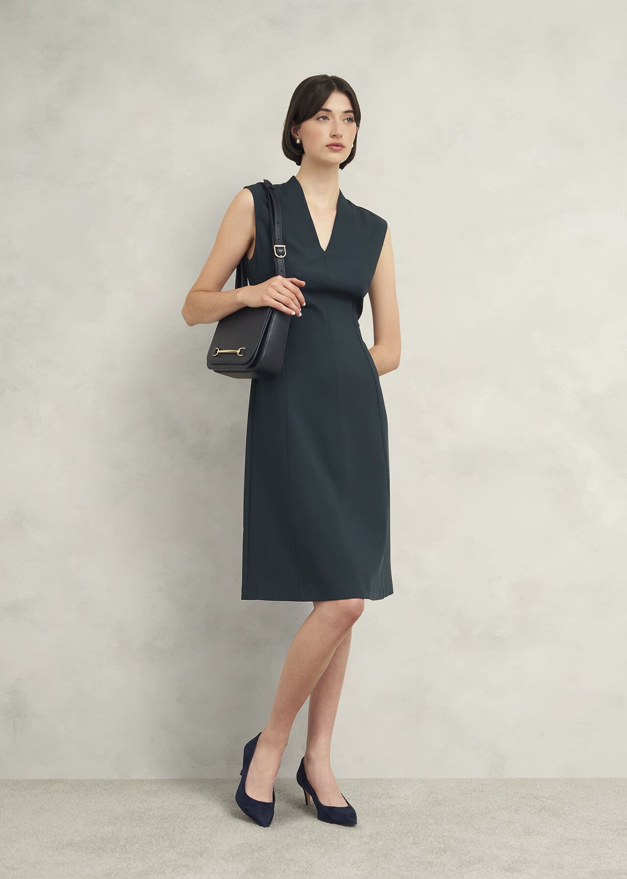 Petite Marina Dress, Evergreen, hi-res