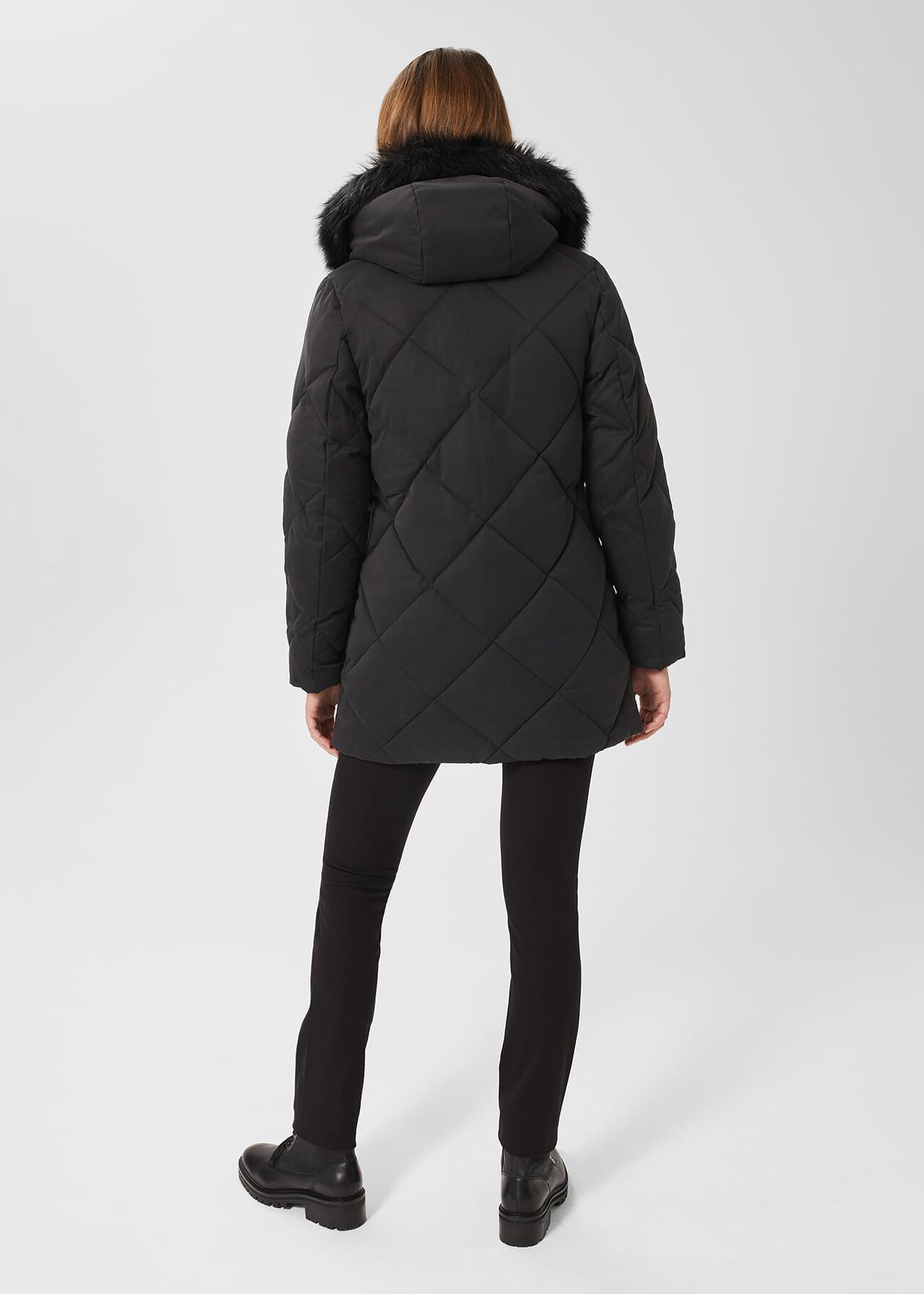 Loren Puffer Jacket With Hood, Washed Black, hi-res