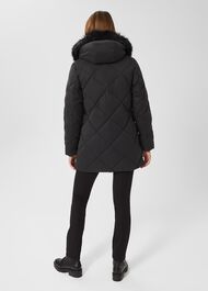 Loren Puffer Jacket With Hood, Washed Black, hi-res
