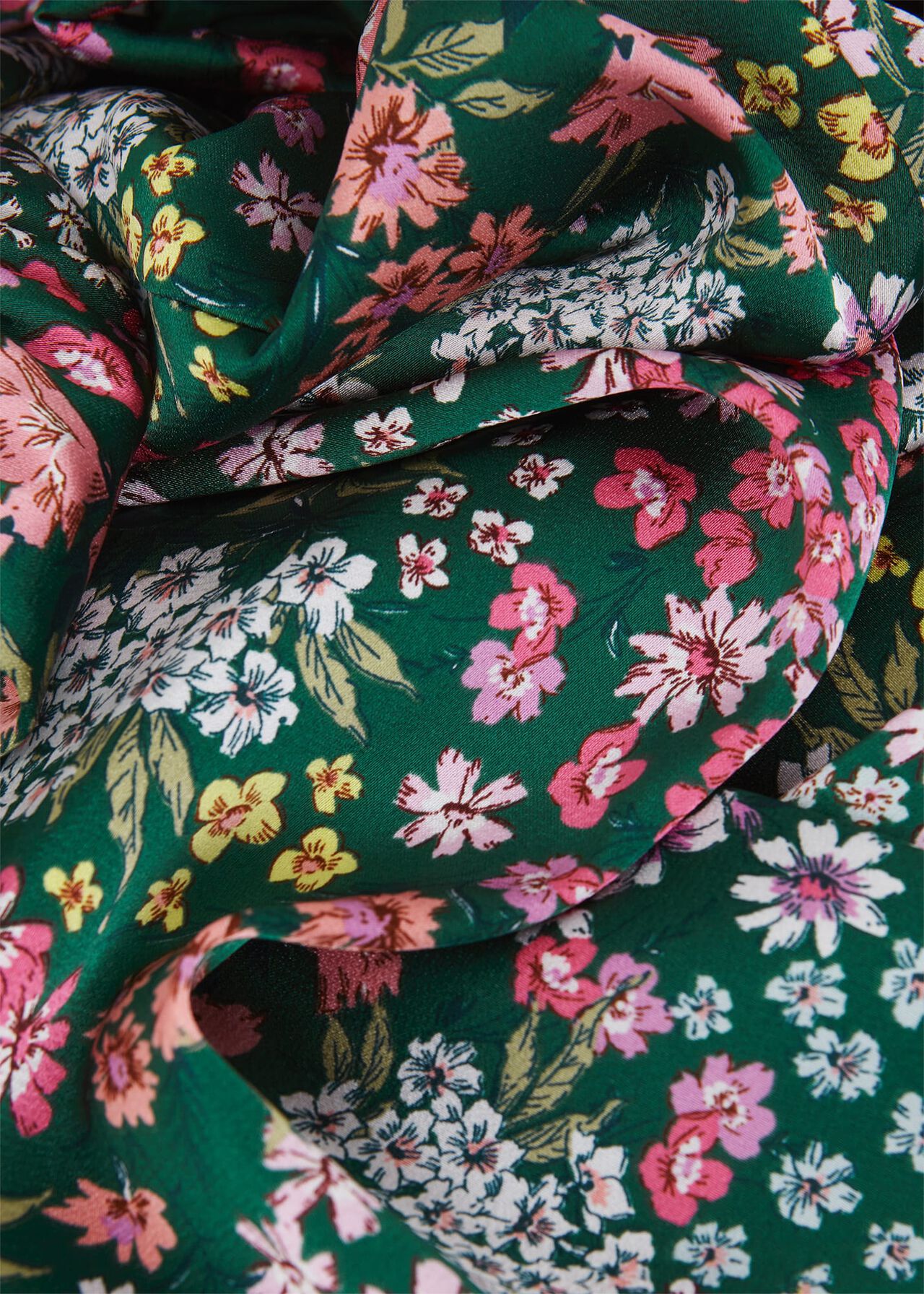 Christina Floral Fit And Flare Dress, Green Multi, hi-res