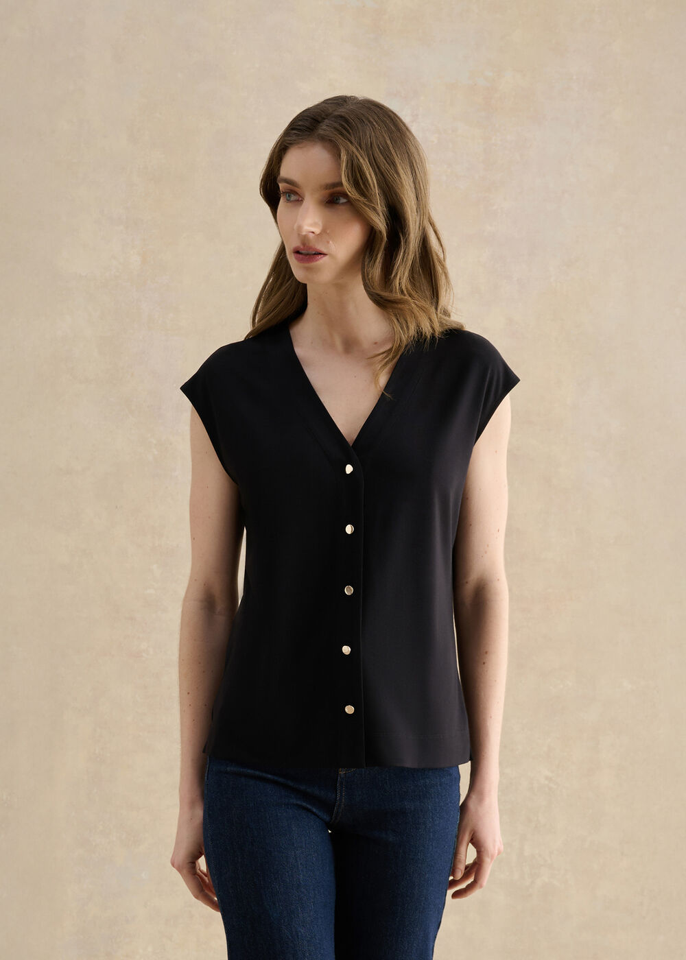 Hayley Button Front Top