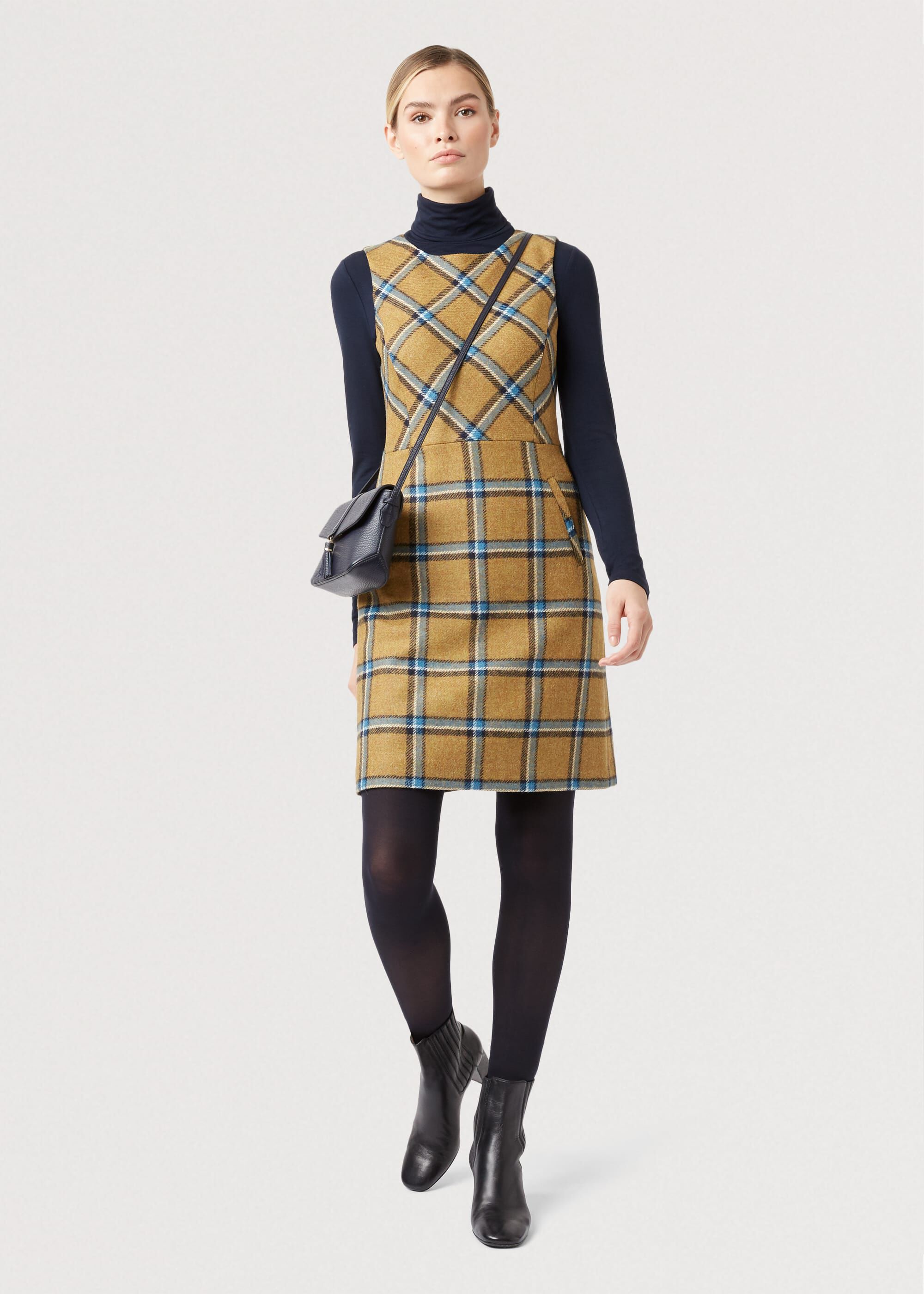 hobbs mustard dress