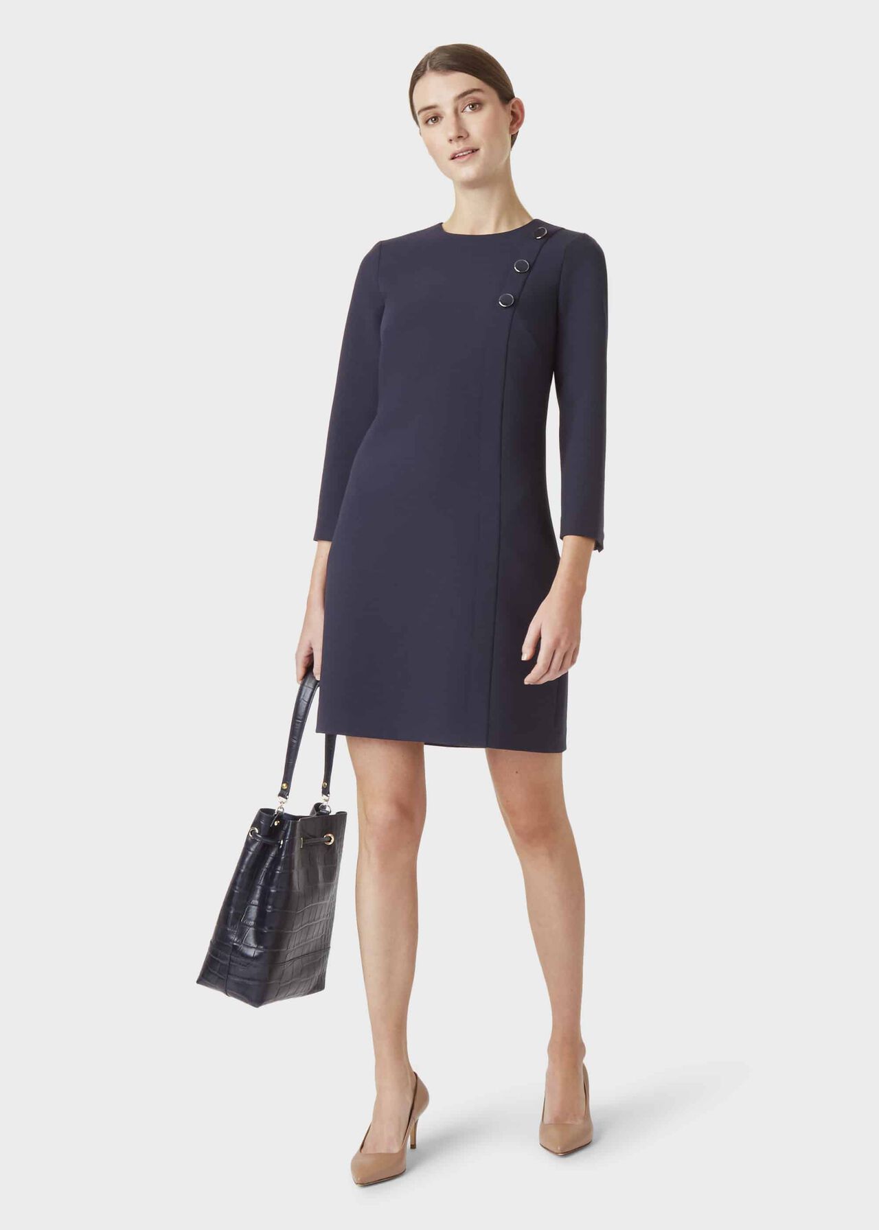 Bella Dress, Navy, hi-res
