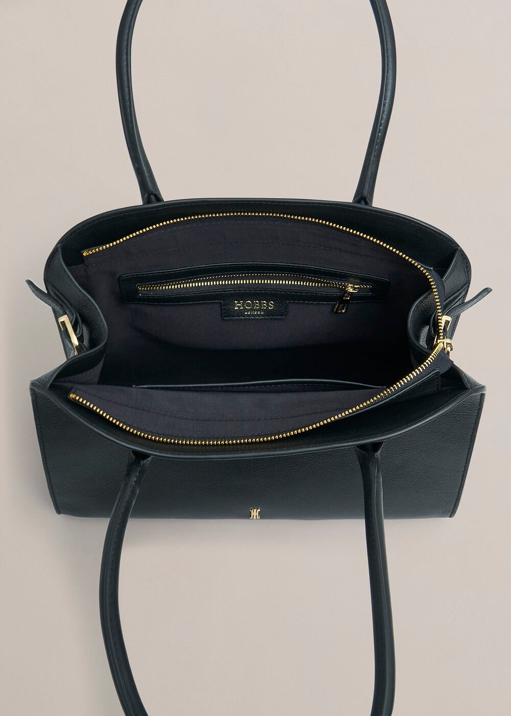 Alexis Leather Shoulder Bag, Black, hi-res