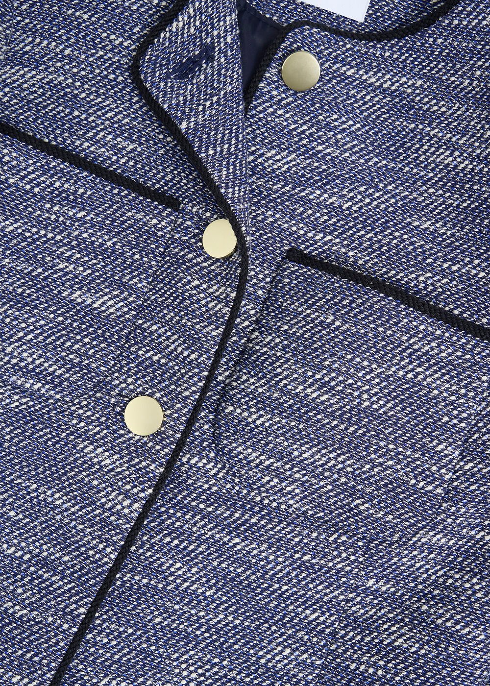 Aleena Tweed Blazer , Navy White, hi-res