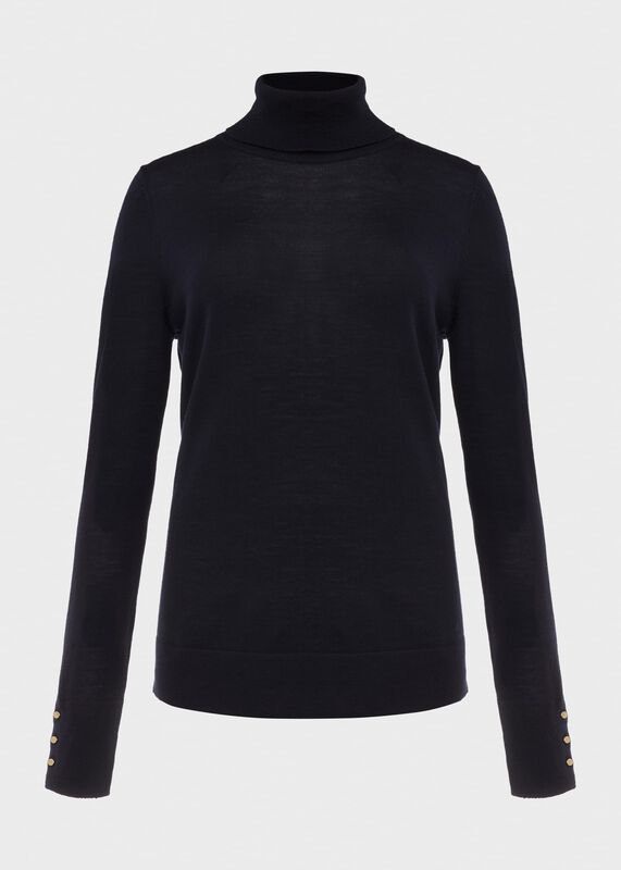 Lara Merino Wool Roll Neck Jumper