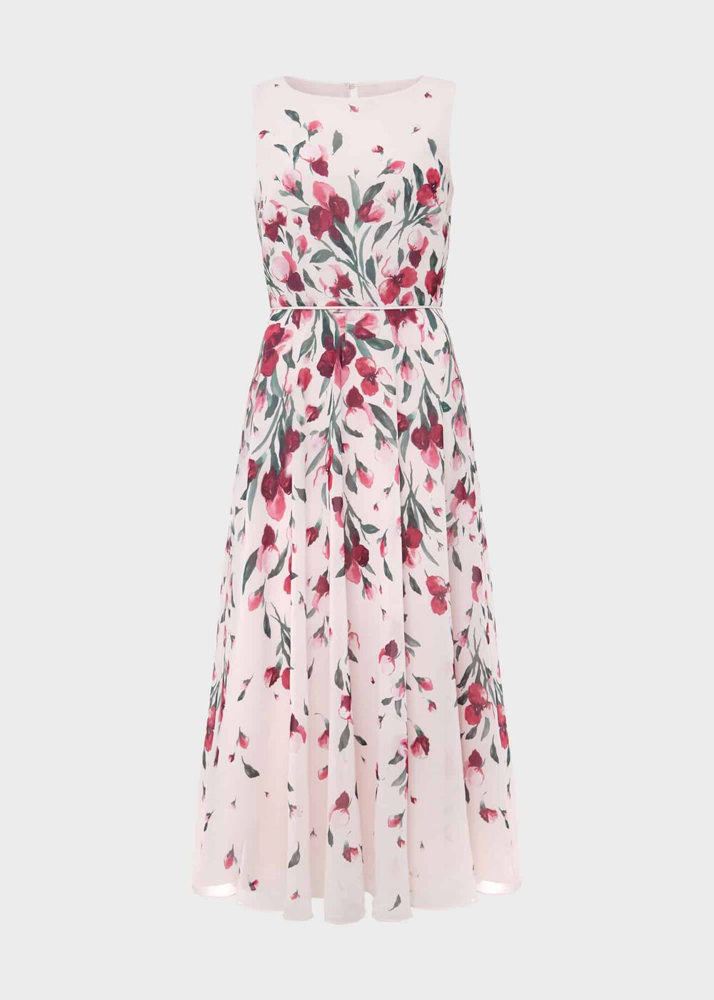 Carly Floral Midi Dress, Pink Multi, hi-res