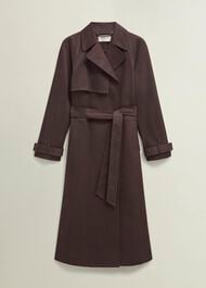 Willow Cotton Trench, Chocolate, hi-res
