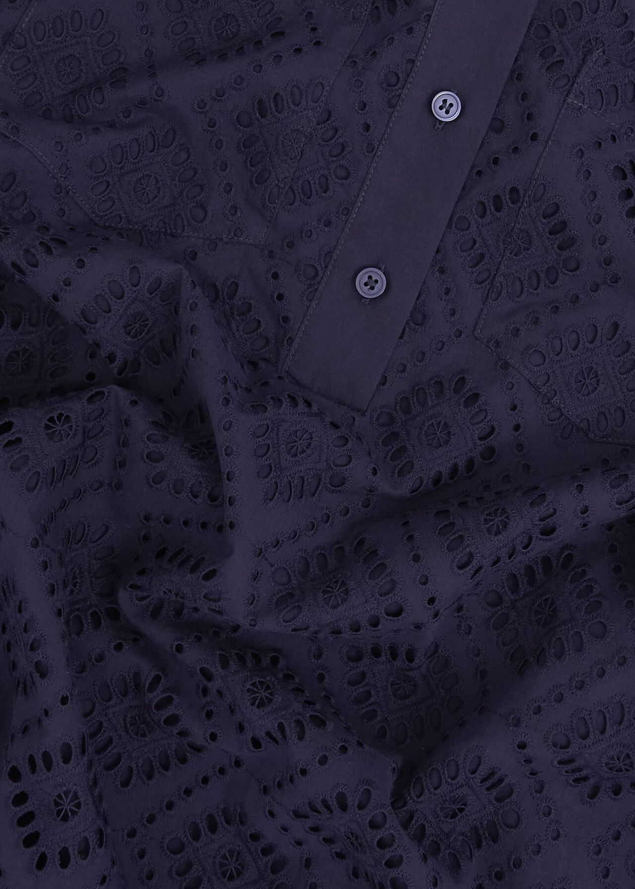 Marcia Broderie Dress, True Navy, hi-res