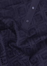 Marcia Broderie Dress, True Navy, hi-res