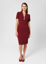 Isla Shift Dress, Rich Burgundy, hi-res
