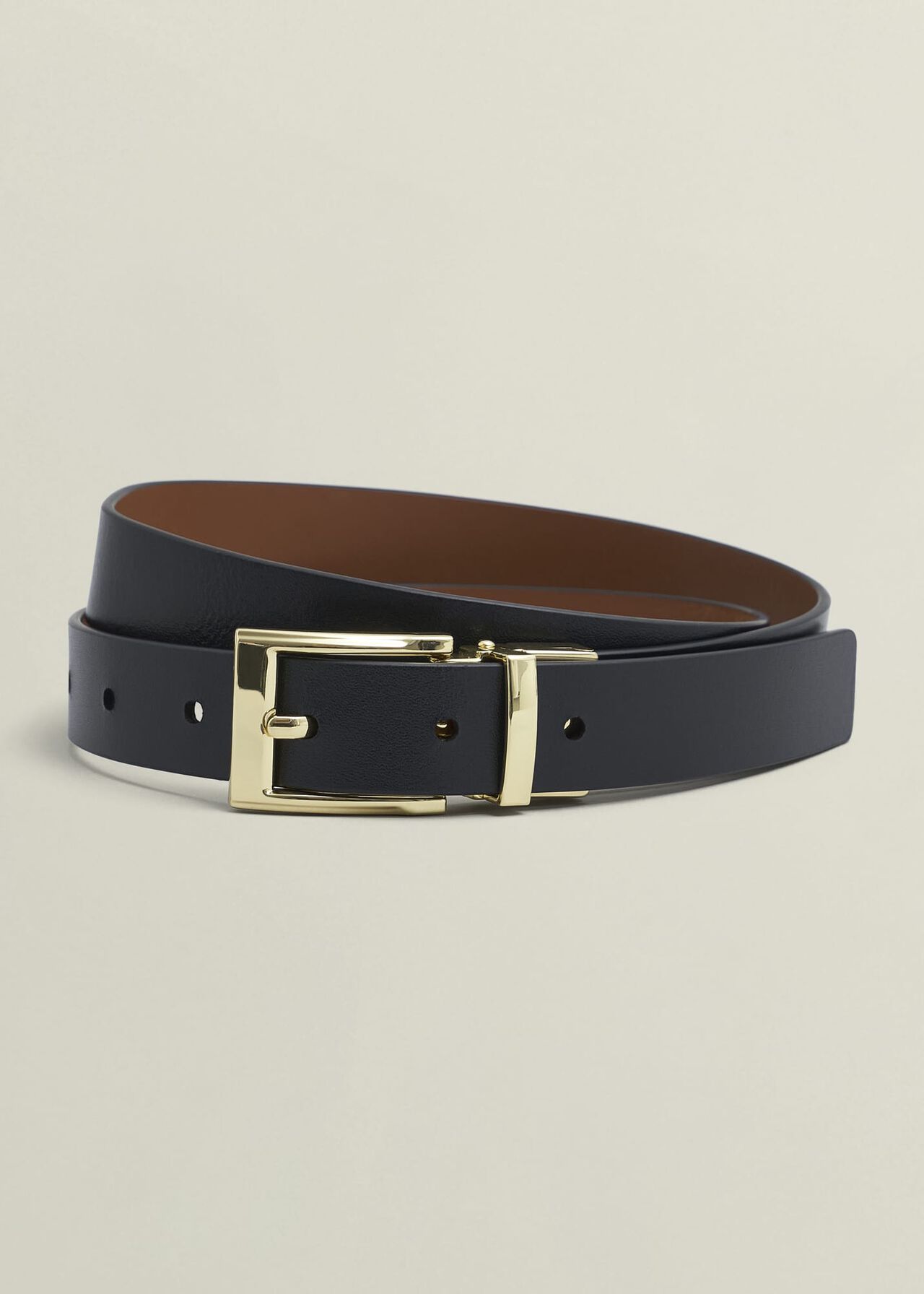 Pauline Reversible Belt, Black Tan, hi-res