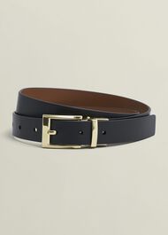 Pauline Reversible Belt, Black Tan, hi-res
