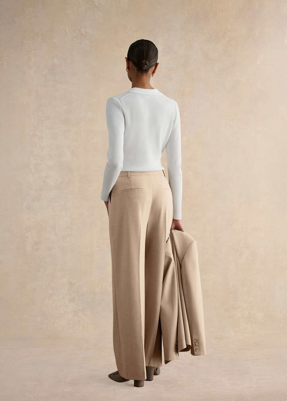 Ashleen Wide Leg Trousers, Neutral, hi-res